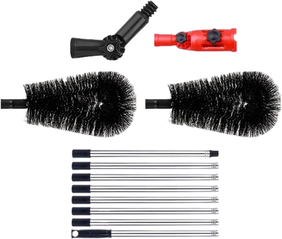 Dachrinnenbürste, Reinigungsbürste für Dachrinnen mit Teleskopstange, 3,2 m langer Griff, für Aussen
