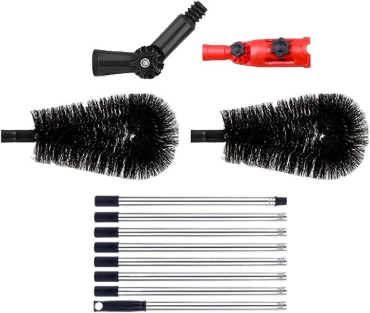 Dachrinnenbürste, Reinigungsbürste für Dachrinnen mit Teleskopstange, 3,2 m langer Griff, für Aussen