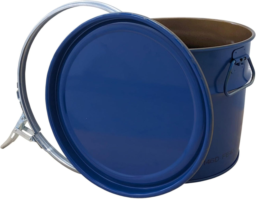 plasteo® 20 Liter Stahlfass Hobbock Deckelfass | Zyklon Absaugung Geeignet | UN-Zulassung | Made in
