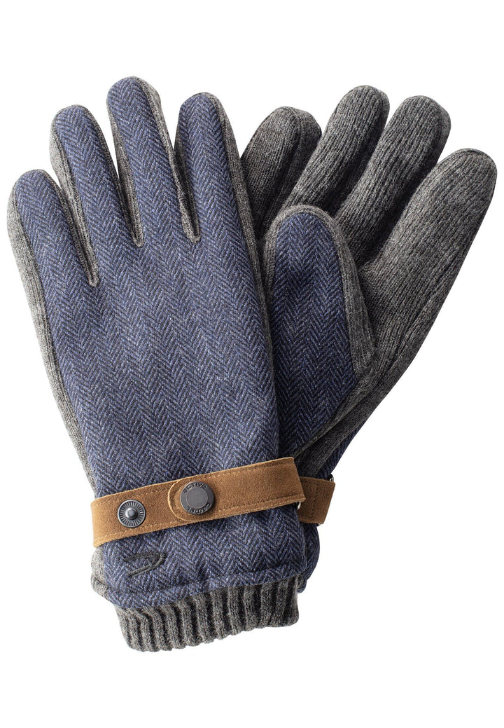 camel active Herren Material-Mix Handschuh Fäustlinge, Dunkelblau, XXL
