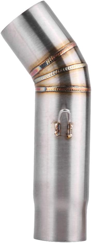 51mm Motorrad Auspuffrohr,KIMISS Motorrad Auspuff Mittelrohr,Edelstahl Auspuff Mittelstück mit Monta