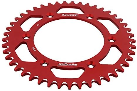 Supersprox Rotes Aluminium-Kettenrad, 45 Zähne, Kettengrösse 520, Ral-8000-45