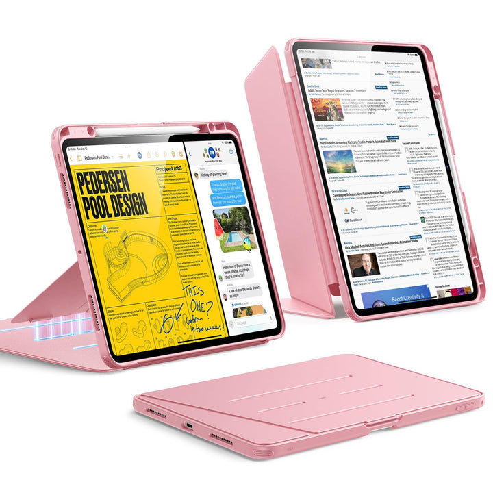 ESR für iPad Pro 13 Zoll Hülle (M5/M4) 2025/2024, Vertikaler Ständer, Multi-Winkel, Ultra-stabile Hü