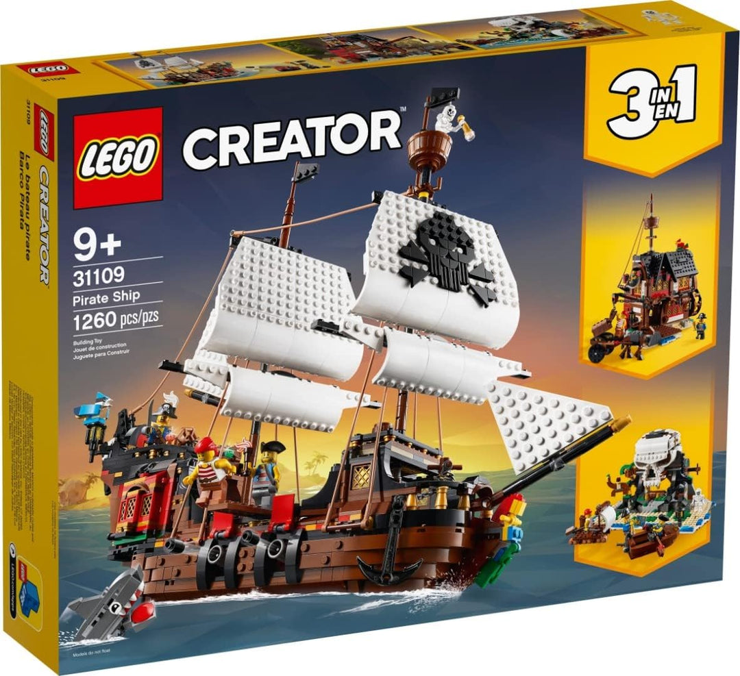 LEGO 31109 Creator 3-in-1 Piratenschiff, Taverne oder Totenkopfinsel Spielset
