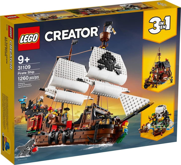 LEGO 31109 Creator 3-in-1 Piratenschiff, Taverne oder Totenkopfinsel Spielset