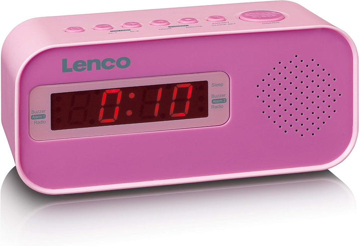 Lenco Cr-205 Kinderwecker - Zwei Stunden Aufwachen - Ukw-Pll-Radio - Schlummerfunktion - Dimmer - Au