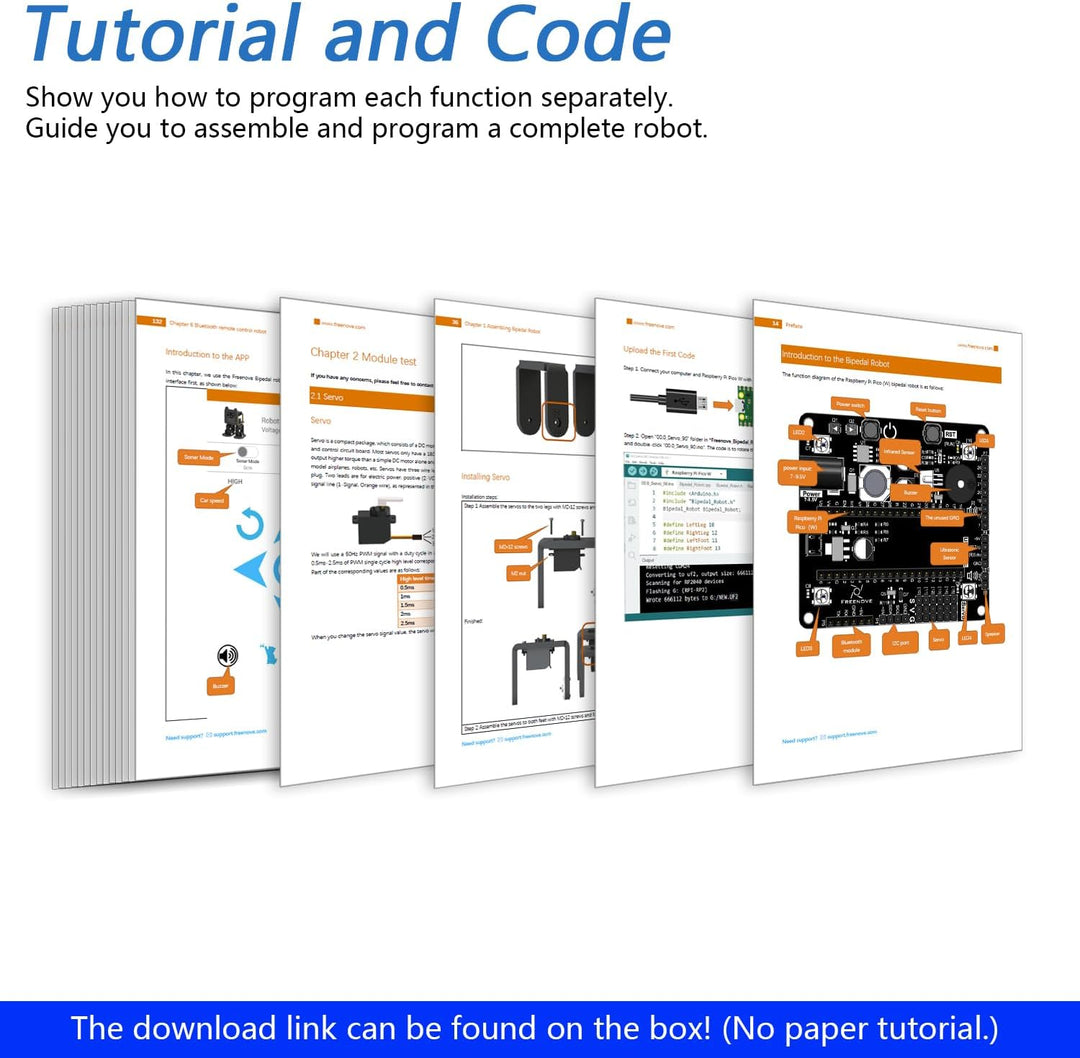 Freenove Bipedal Robot Kit for Raspberry Pi Pico (Included) (Compatible with Arduino IDE), LED Matri