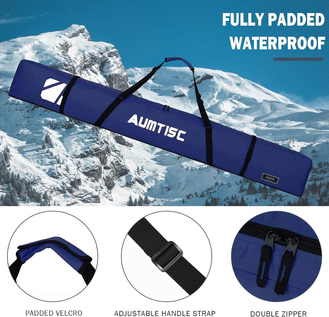 AUMTISC Skitasche Skisack Gepolstert Snowboardtasche Zum Transport Von Skiausrüstungstasche Mit vers