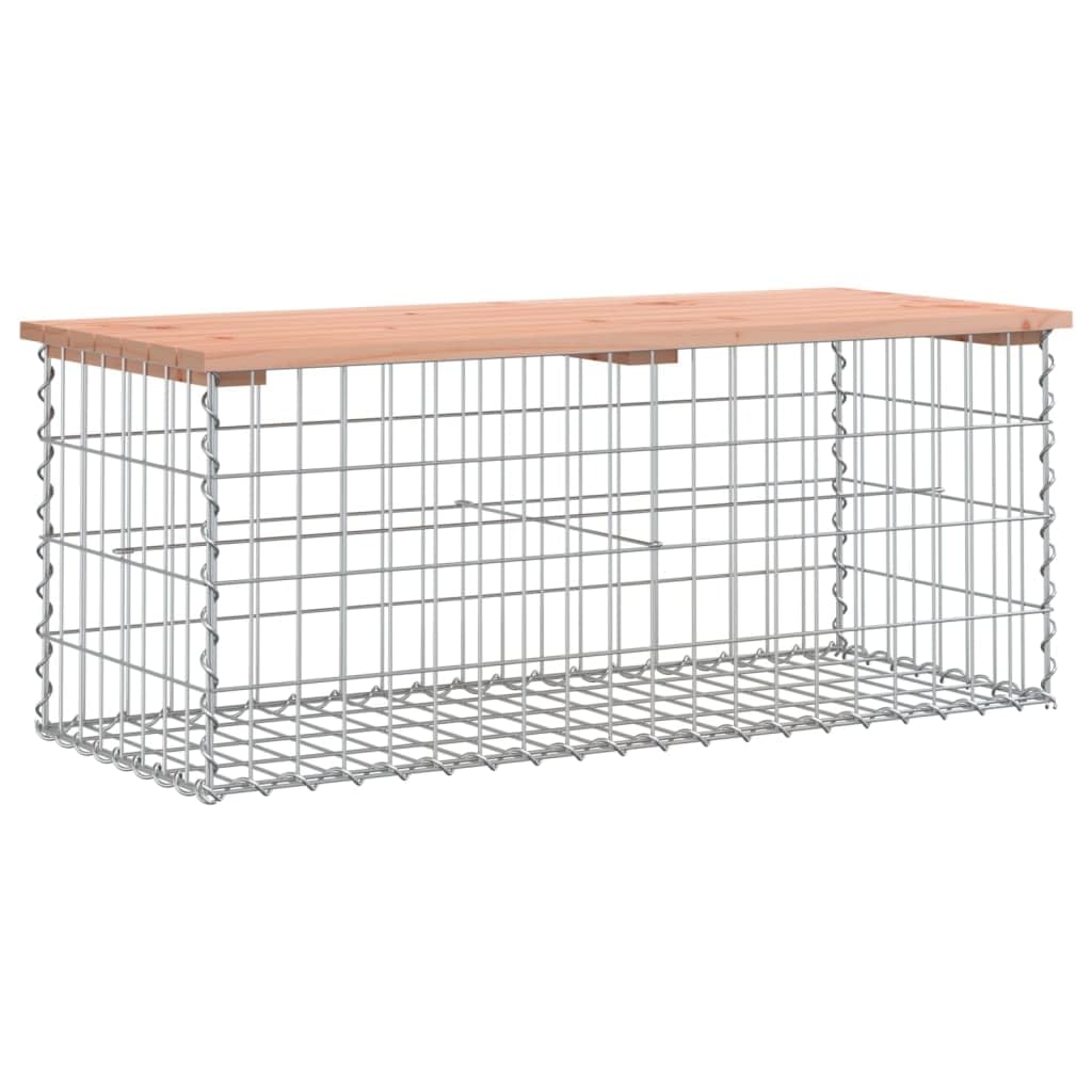 vidaXL Gartenbank aus Gabionen 103x44x42 cm Massivholz Douglasie 103 x 44 x 42 cm Braun, 103 x 44 x
