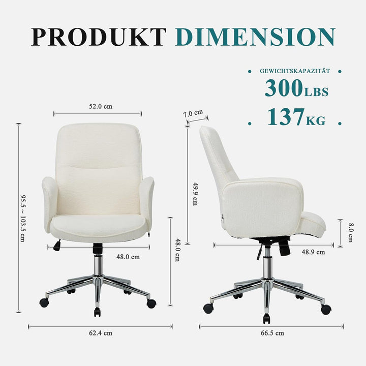 COLAMY High Back Shell-förmigen Bürostuhl, Moderne ergonomische Home Computer Schreibtischstuhl mit