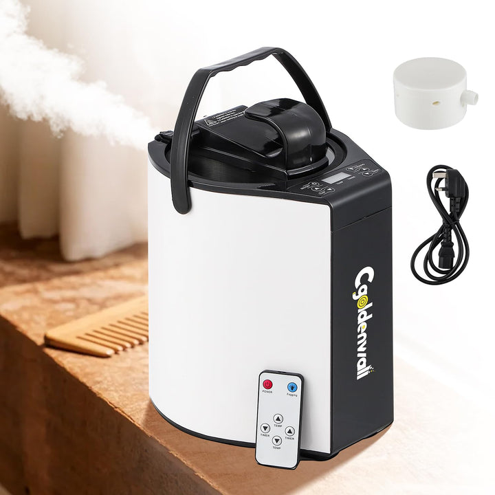 CGOLDENWALL Tragbare Dampfsauna Dampfgenerator 3L, Heimsauna Dampfgenerator mit Fernbedienung, Begas
