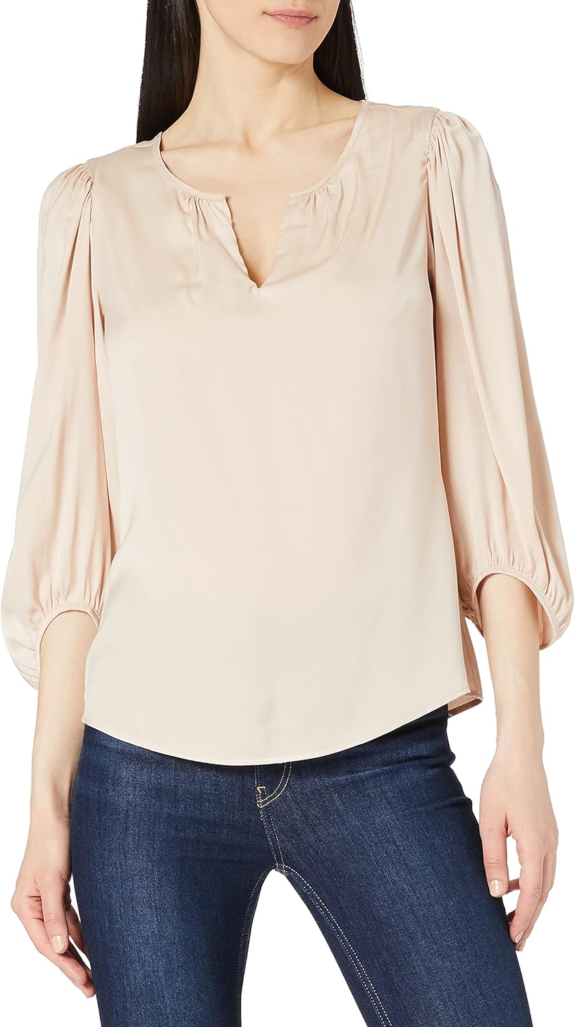 Comma Damen 601.10.104.10.100.2063566 Bluse 44 0950 Beige, 44 0950 Beige