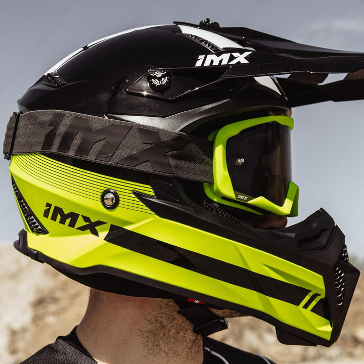 IMX RACING Endurance Motorradbrille | Dreilagiger Schwamm | DualLens Kratzfeste AntiFog-Beschichtung