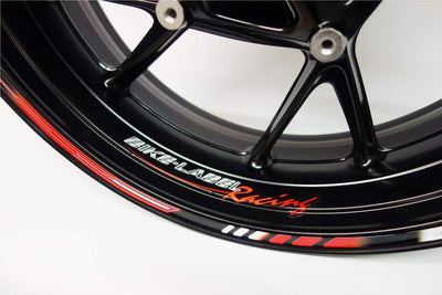 BIKE-label Felgenrand Aufkleber Racing Red 1000 GP Style Rot 710002