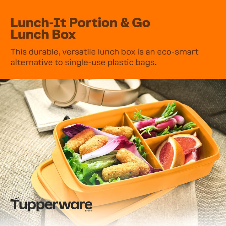 Tupperware Lunch-It Portion & Go Lunchbox für Lebensmittel, spülmaschinenfest, BPA-frei (4 Tassen/1