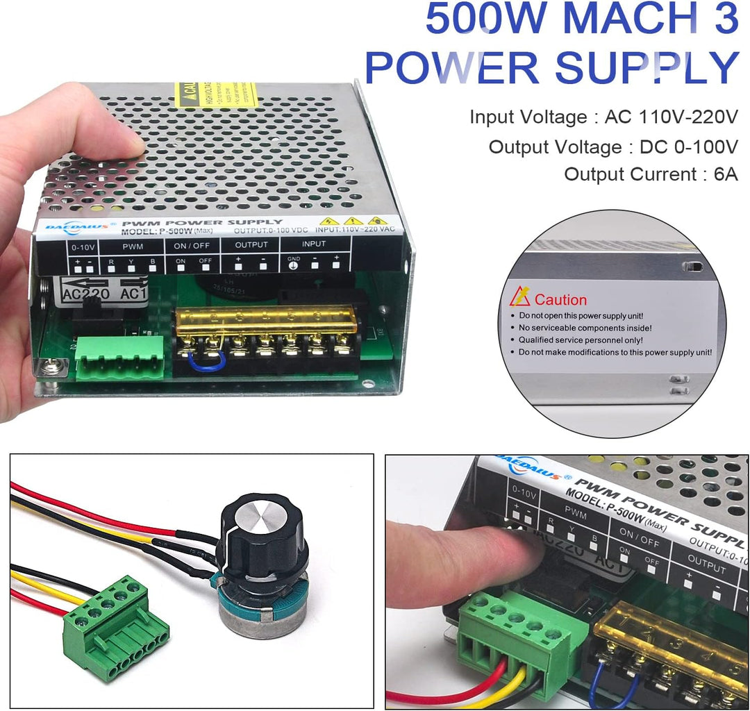 Daedalus CNC Gebürsteter Spindelmotor Set, 500 W,ER11 500W ER11 Kit
