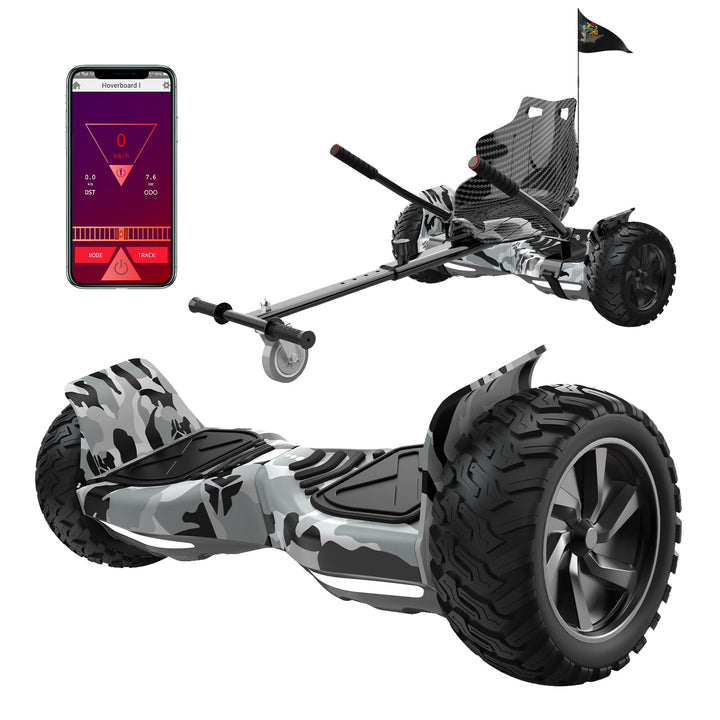 RCB Hoverboards SUV mit Sitz Hoverboards Off-Road, App-fähige Bluetooth Hoverboards, 8,5 '' Hummer +