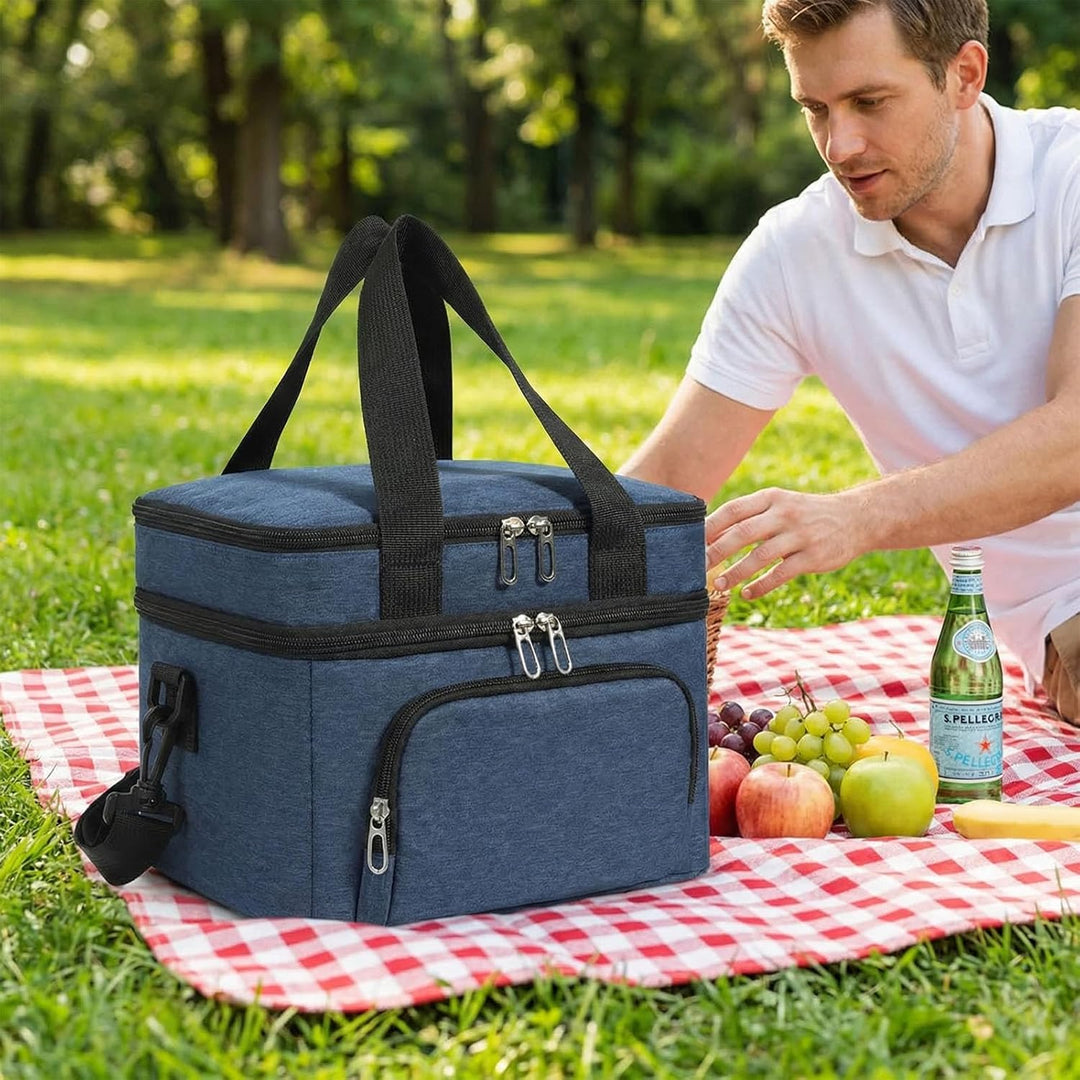 10L Kühltasche für Männer und Frauen – Doppellagige Isolierte Kühltasche, Auslaufsichere Lunchtasche