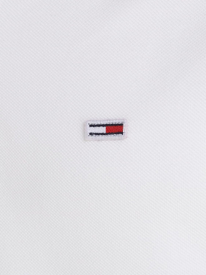 Tommy Jeans Herren TJM Reg Flag Neck Polo Kurzarm Poloshirts XL Weiss, XL Weiss