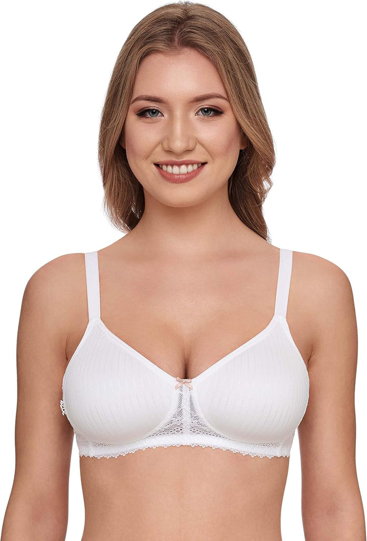 Susa Damen Bügelloser BH 80B Weiss (Weiss 003), 80B Weiß (Weiß 003)