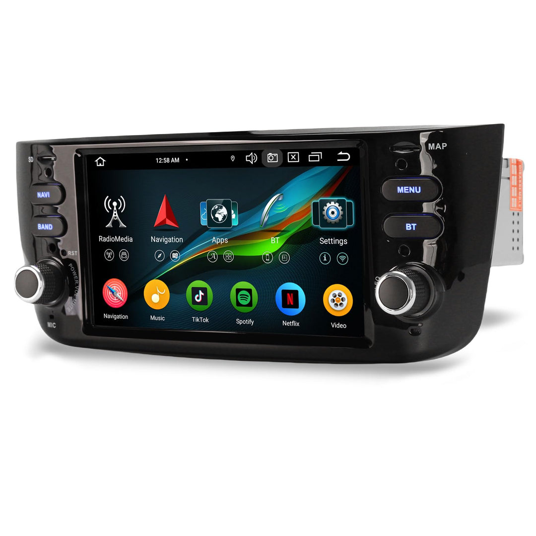 Acht-Kern 4GB+64GB Android 14 DAB+ Autoradio GPS Für Fiat Grande Punto Linea 2012-2016 mit Navigatio