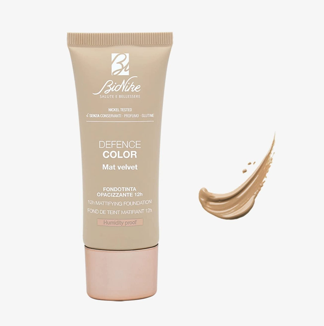 Bionike Defence Color Foundation Mat Velvet Mattierend 12h Matt-Effekt SPF 15 für Mischhaut und fett