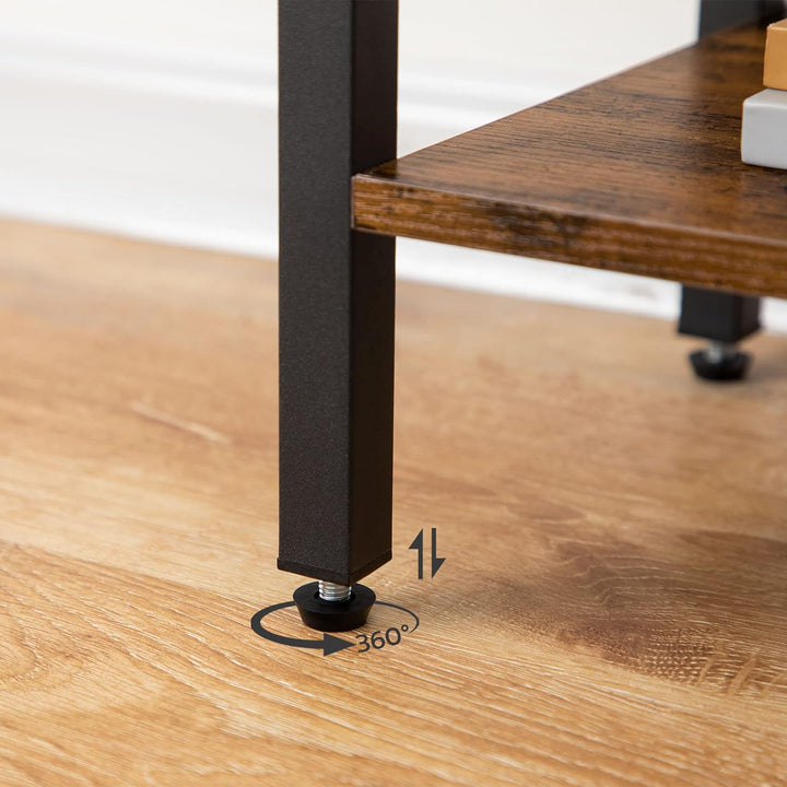 HOOBRO Beistelltisch, Flip-Top Sofatisch mit Ladestation und Ablagefläche, Schmaler Nachttisch für k