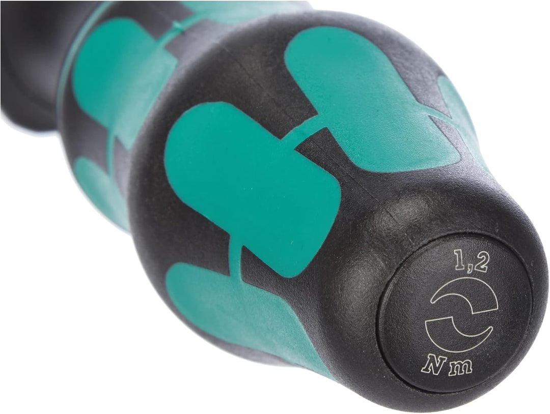 Wera 05074716001 7461 Kraftform Drehmomentschraubendreher, 1/4“, voreingestellt auf 1,2 Nm, Messbere