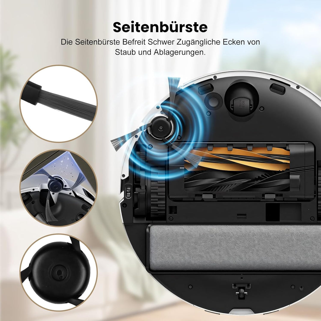 20 Stück Zubehör für Dreame Aqua10 Ultra Roller Complete Saugroboter, mit 2 Hauptbürste 2 Rollenmopp