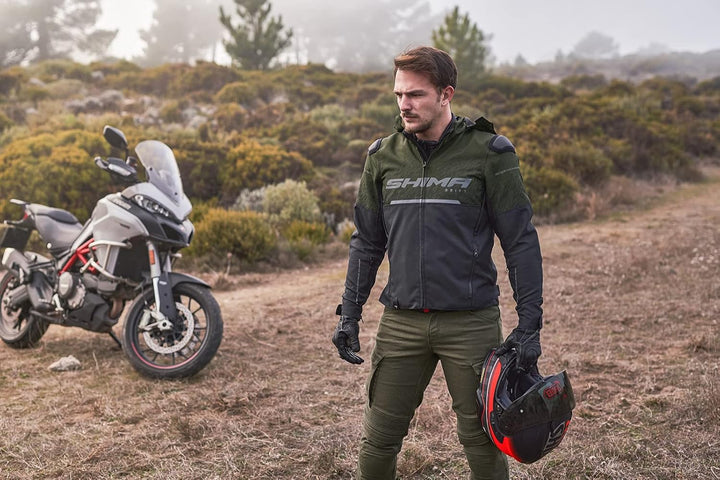 SHIMA DRIFT Motorradjacke Herren | Leichte, Atmungsaktive Sommer Mesh Motorcycle Stadt Textiljacke M