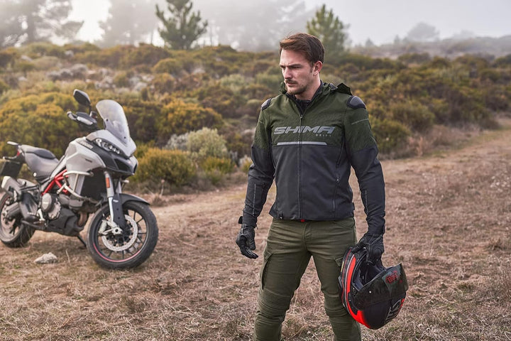 SHIMA DRIFT Motorradjacke Herren | Leichte, Atmungsaktive Sommer Mesh Motorcycle Stadt Textiljacke M