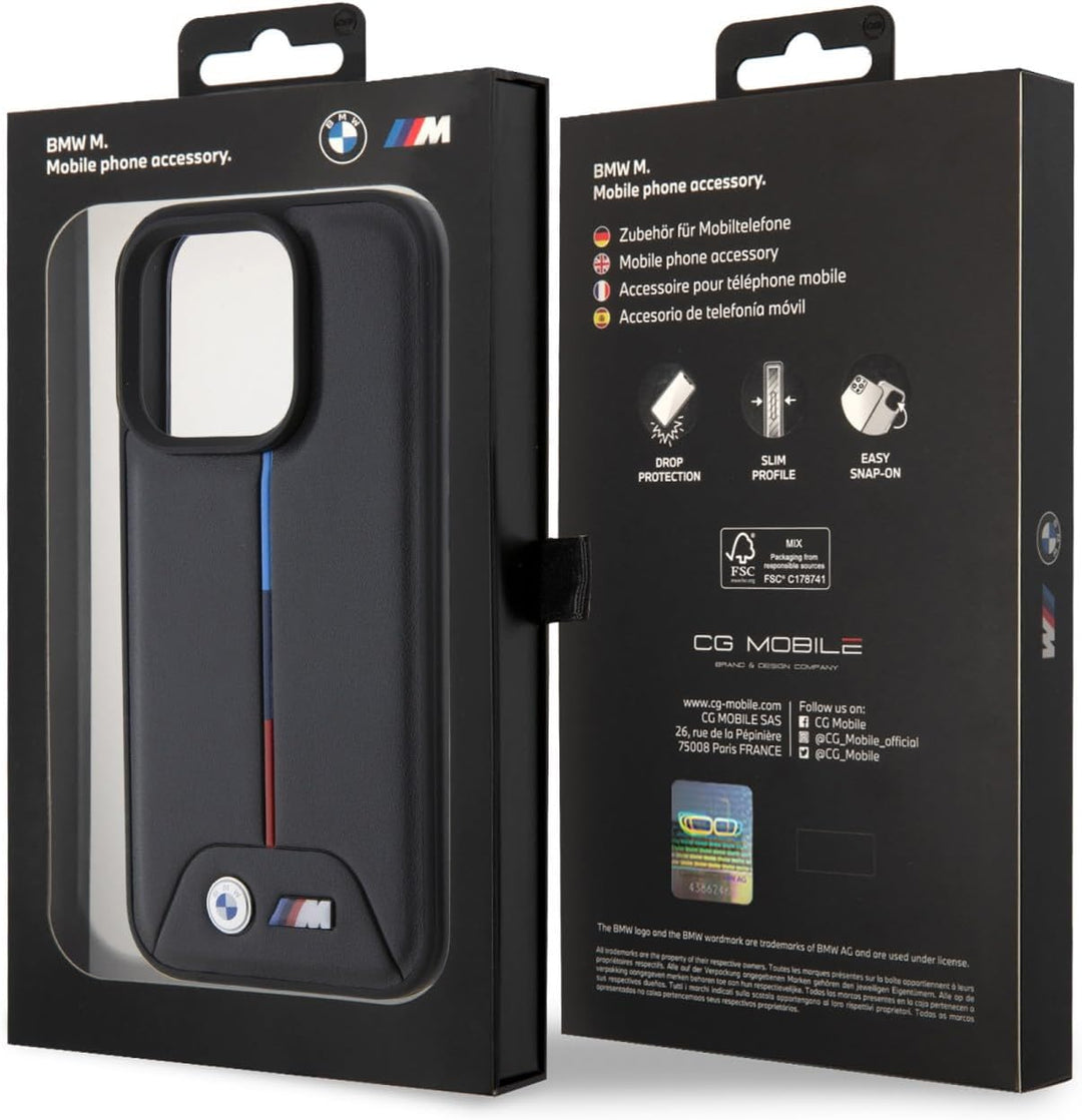 BMW BMHCP15L22PVTK Hülle für iPhone 15 Pro 6.1" Schwarz hardcase Quilted Tricolor