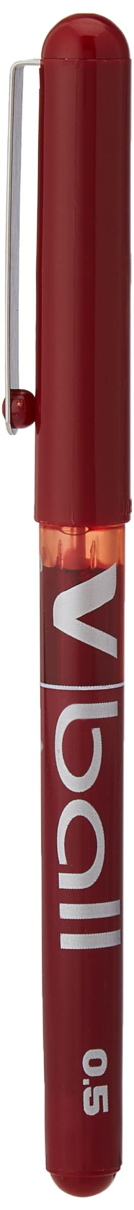 Pilot VB5 Tintenroller 0,5 mm Schreibspitze 0,3 mm Strichbreite 12 Stück rot Rouge, Rouge