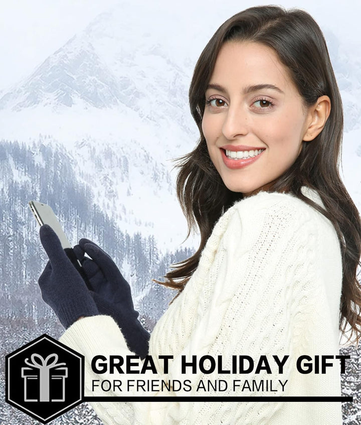 Bequemer Laden Damen Winter Warm Touchscreen Handschuhe Thermo Winterhandschuhe Kaschmir Strickhands