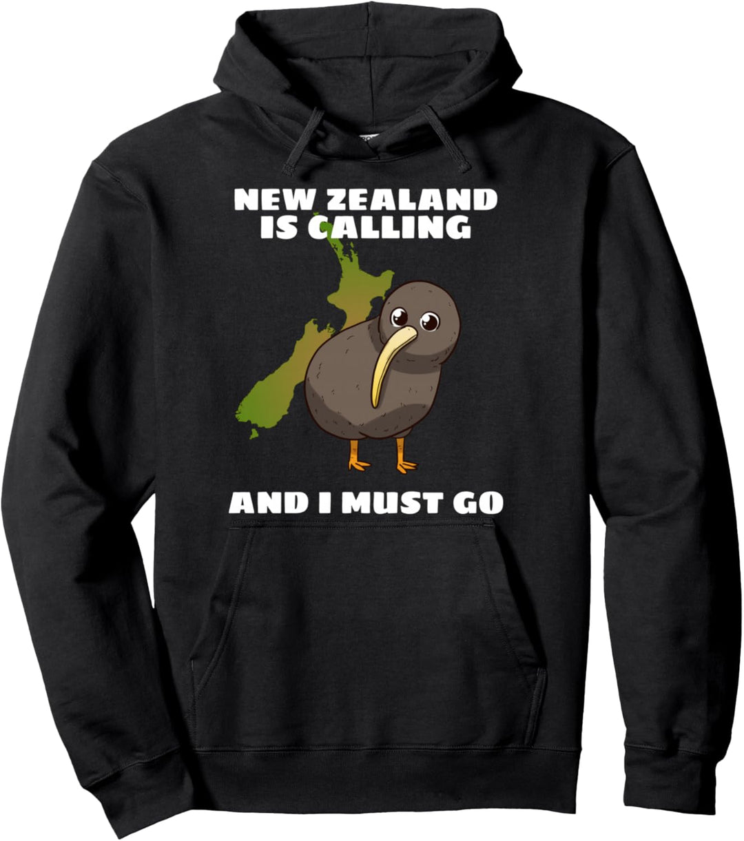New Zealand Is Calling And I Must Go Kiwi Neuseeland Pullover Hoodie
