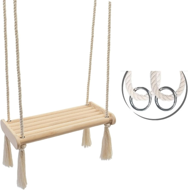 MAMOI® Babyschaukel aus Holz | Holzschaukel | Schaukelbrett aus Holz | Babyschaukel für zu Hause | I