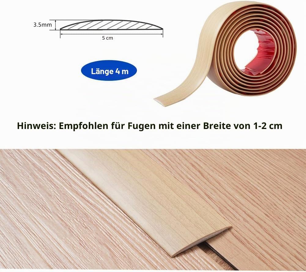 4M Flacher Bodenübergangsleiste Selbstklebender Übergangprofil Türschwellen-Übergangsvinyl Laminat-B