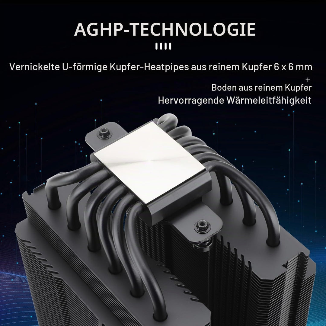 Thermalright Peerless Assassin 120 Black CPU-Luftkühler, 6 Heatpipes, zwei 120mm C12B PWM Lüfter, Al