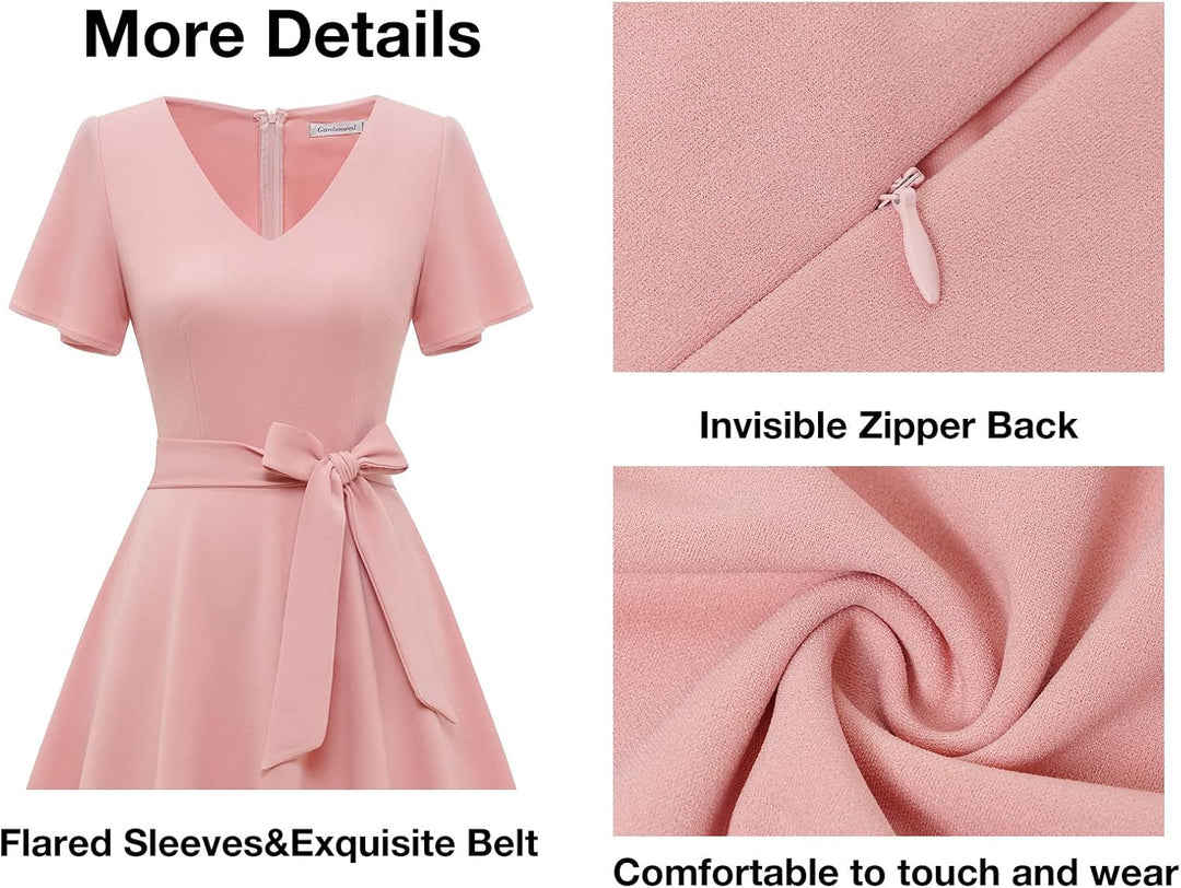 Gardenwed Kleider Damen Rockabilly Kleider Damen Festliche Kleider für Damen Rockabilly Kleid Cockta