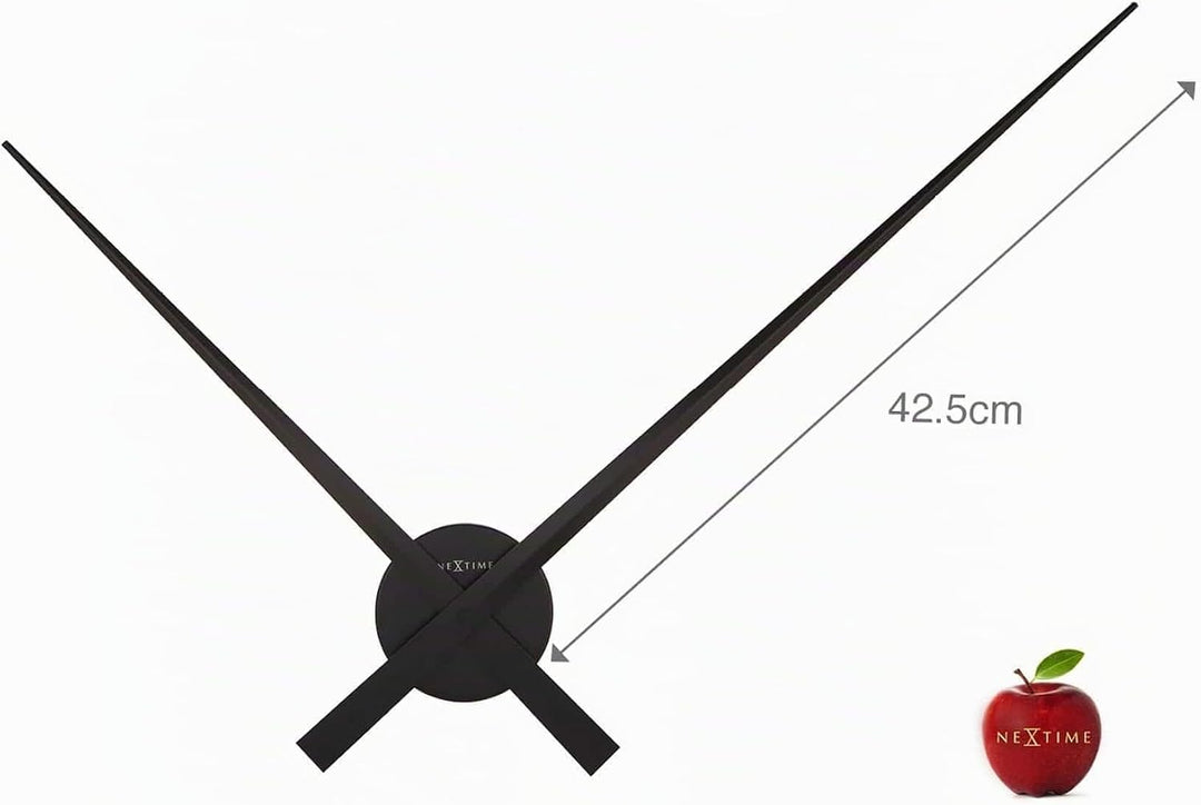 Nextime Hands Wanduhren, Metall und Kunststoff, Schwarz, Ø 85 cm