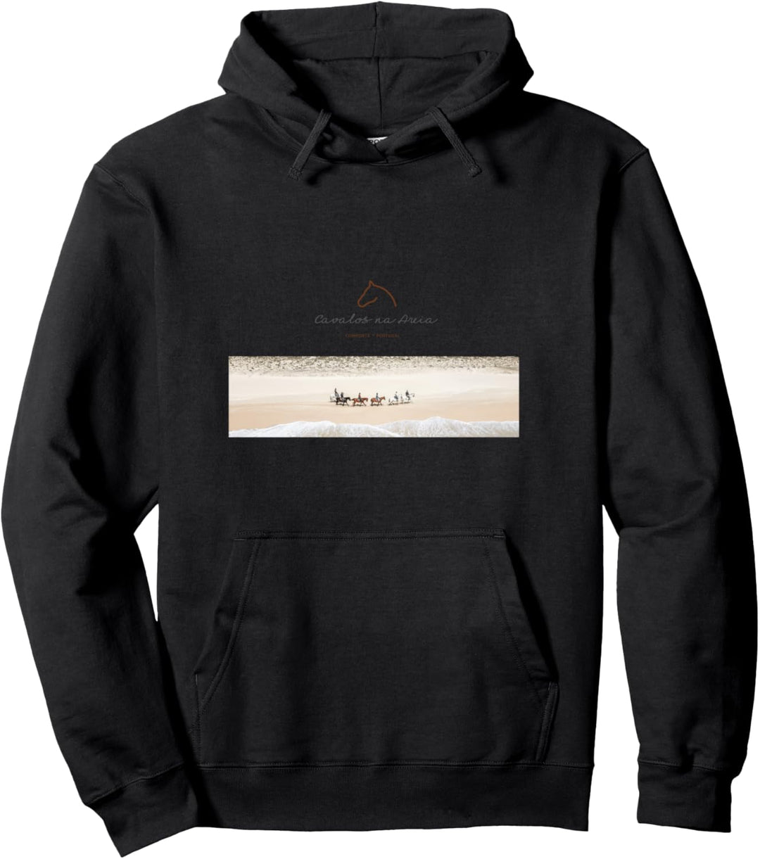 Cavalos na Areia Pullover Hoodie