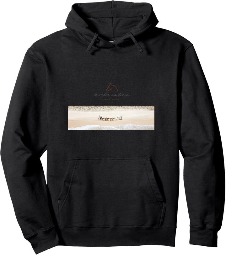 Cavalos na Areia Pullover Hoodie