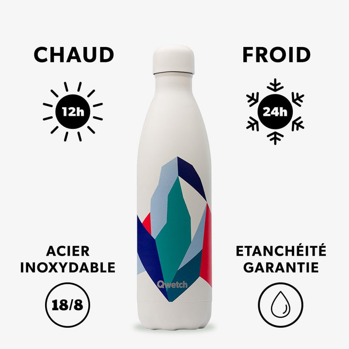 Qwetch Isolierflasche Altitude Weiss aus INOX 500ml 750 ml Weiss, 750 ml Weiss