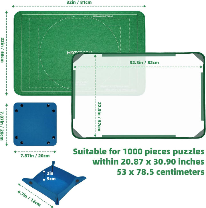 Puzzlematte für 1000 Teile Lagerung, Jigsaw Puzzle Board, Puzzle Storage Board 32 x 22inches, Jigsaw