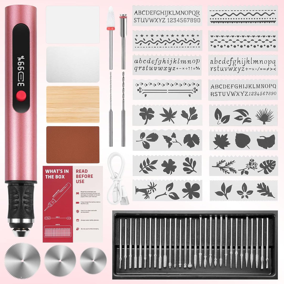 Customizer Gravierstift Set kabellos, wiederaufladbarer Customizer Engraving Pen mit 3 Geschwindigke