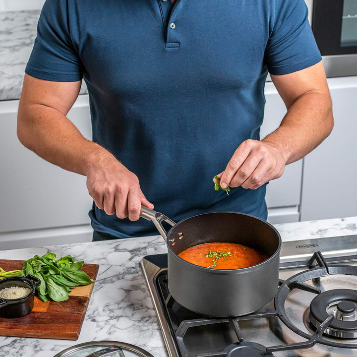 Ninja Foodi ZEROSTICK 20cm Kochtopf mit Glasdeckel, langlebig, antihaftbeschichtet, hart eloxiertes