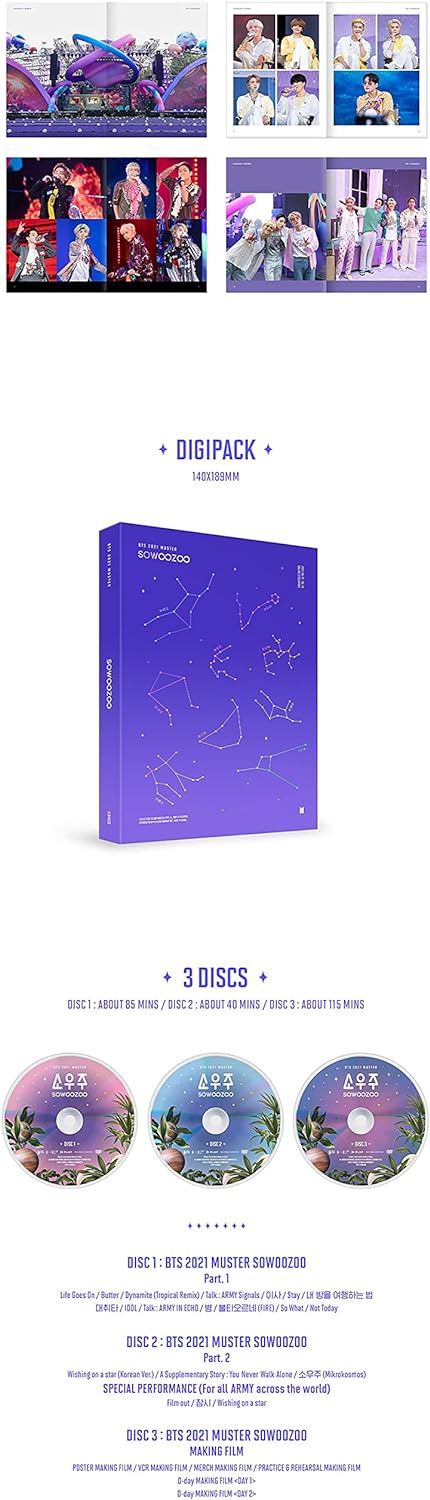 Dreamus [2nd PREORDER JUNE 15 / WEVERSE PREORDER] BTS - 2021 MUSTER SOWOOZOO DVD + Extra Photocards