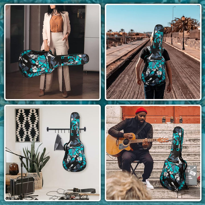 Gitarrentasche Full Size, 39 40 41inch Akustikgitarre Gig Bag, 15mm dick gepolstertes Gitarrenetui w