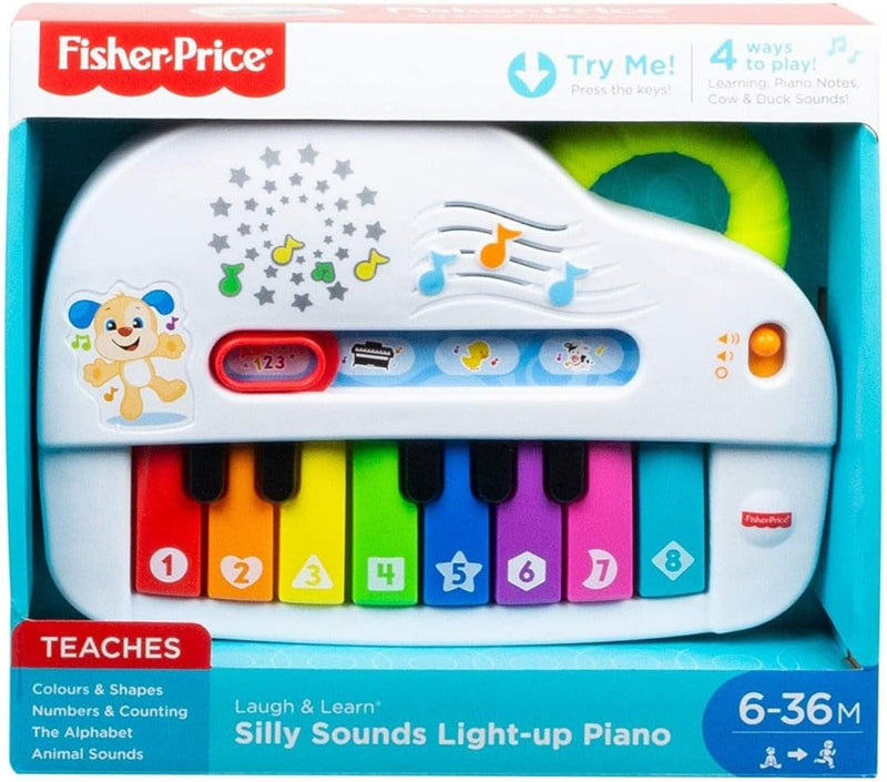 Fisher-Price Babys erstes Keyboard - tragbares Spielzeugklavier mit 4 Spielmöglichkeiten, Liedern, L