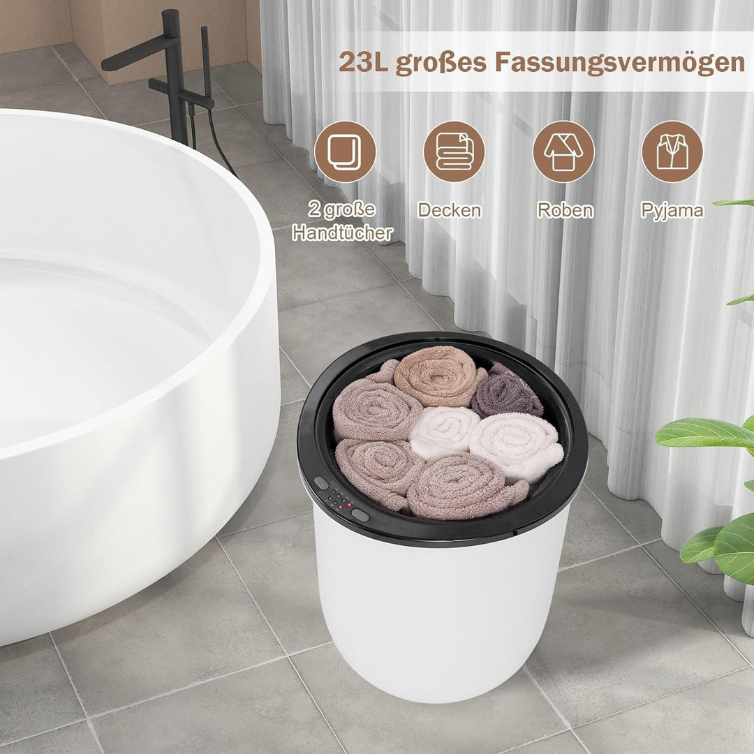 RELAX4LIFE 23L Handtuchwärmer, Handtuch Wärmegerät mit 3 Temperatureinstellung & 4 Timer-Einstellung